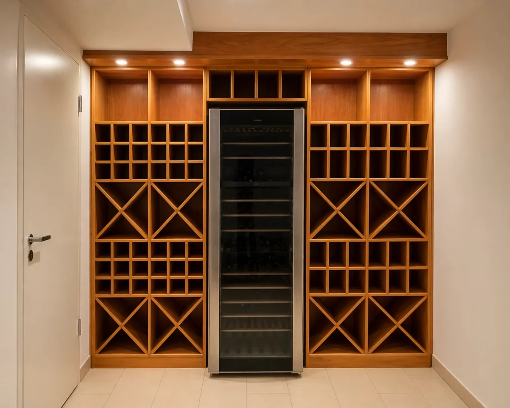 Massivholz Weinregal vom Tischler